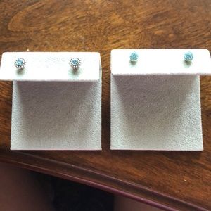 Bundle set of blue stud earrings